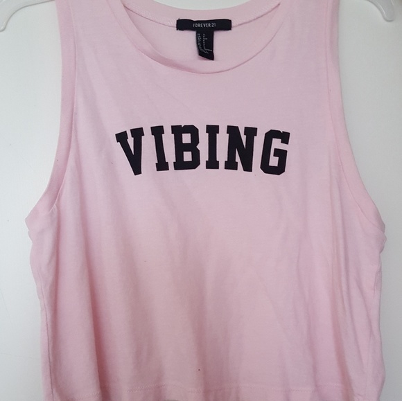 Forever 21 Tops - Forever 21 Baby Pink Vibing Muscle Tee